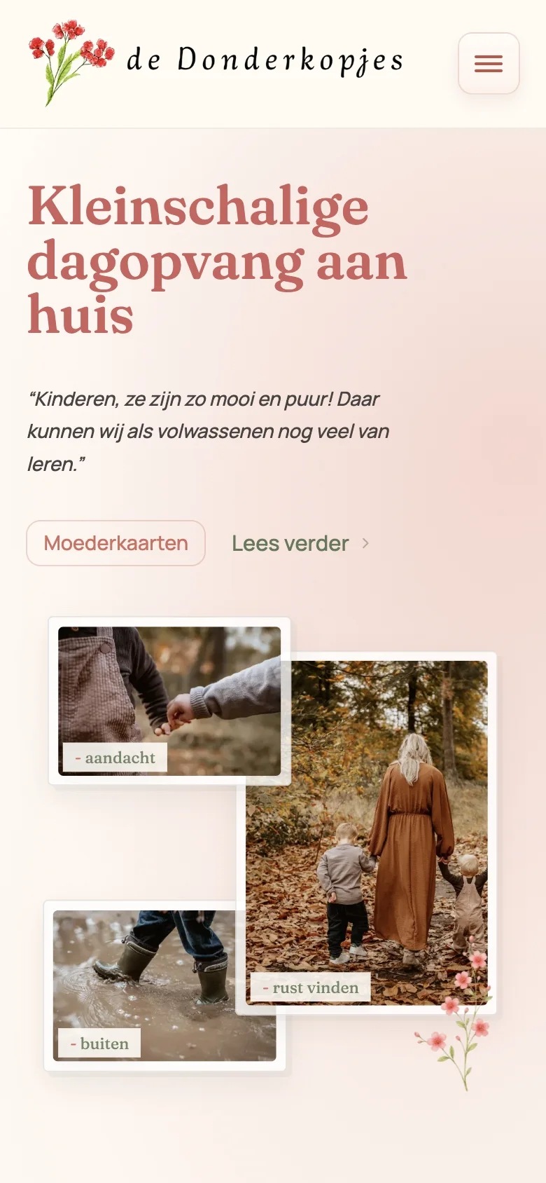Mobiele website van De Donderkopjes