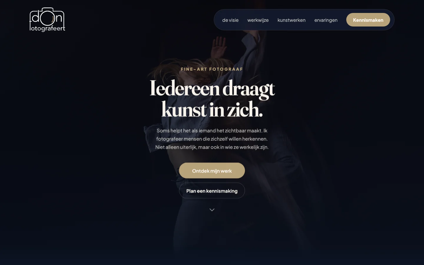 Website van Don Fotografeert op desktop