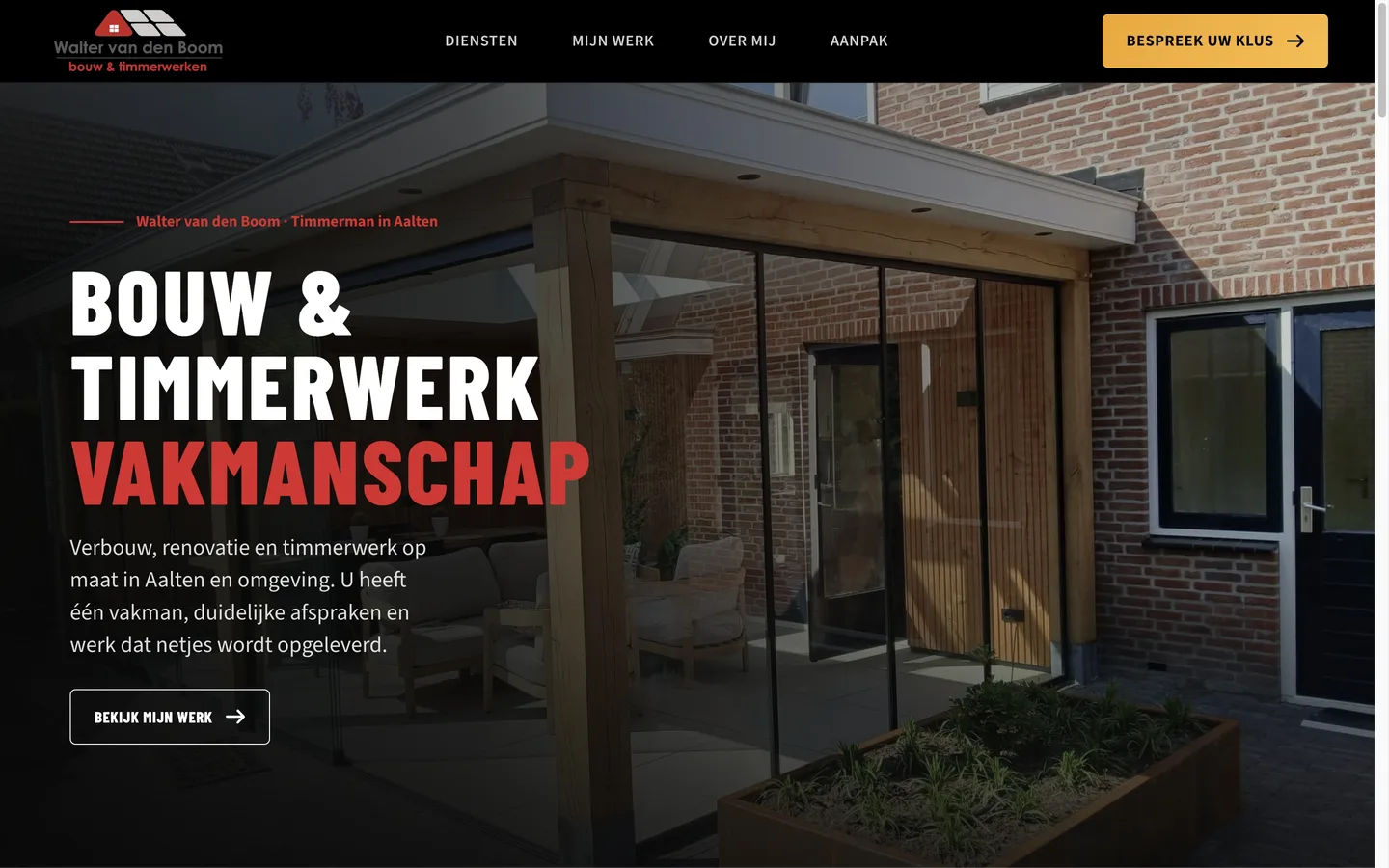 Website laten maken in Aalten voorbeeld Walter van den Boom desktop