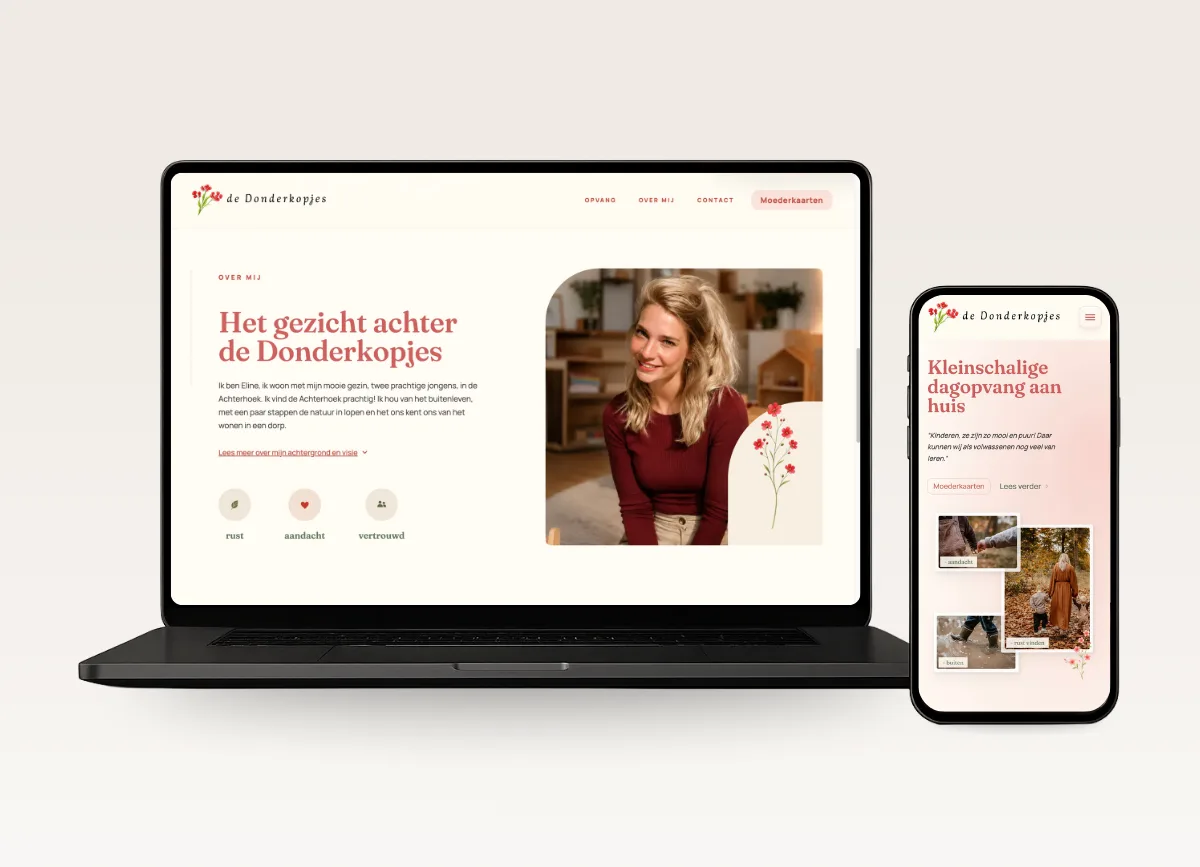 Professionele website laten maken voorbeeld De Donderkopjes