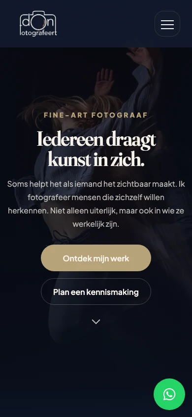 Mobiele website van Don Fotografeert