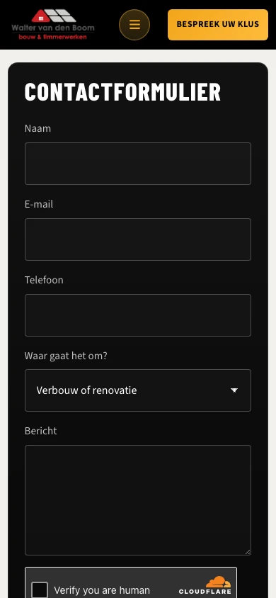 Je plannen toelichten op de mobiele website van Walter van den Boom