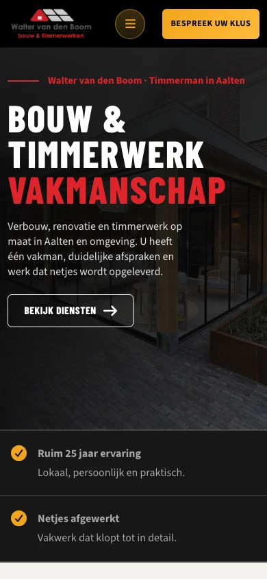 Mobiele website van Walter van den Boom